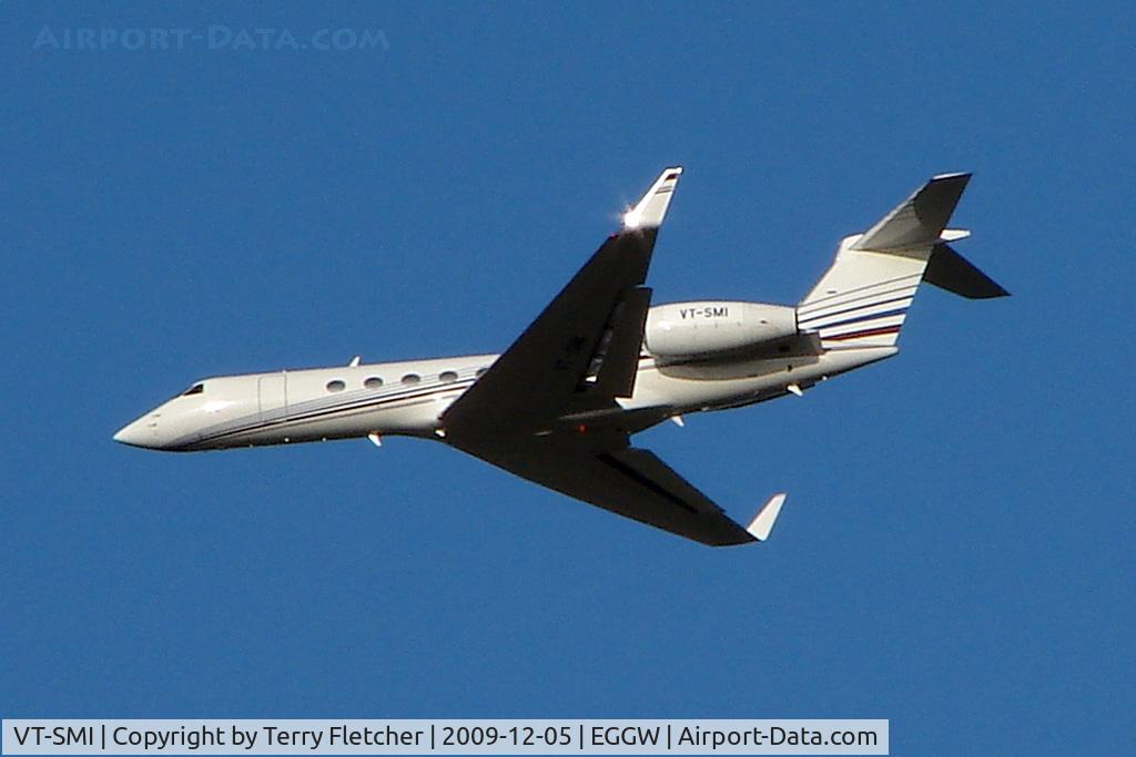 VT-SMI, 1997 Gulfstream Aerospace Gulfstream V C/N 525, Indian Gulfstream on final approach to Luton