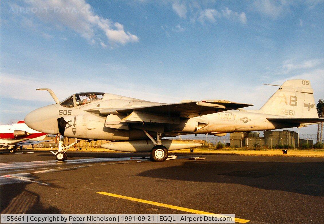 155661, Grumman A-6E Intruder C/N I-387, Another view of the VA-85 A-6E Intruder on display at the 1991 Leuchars Airshow.