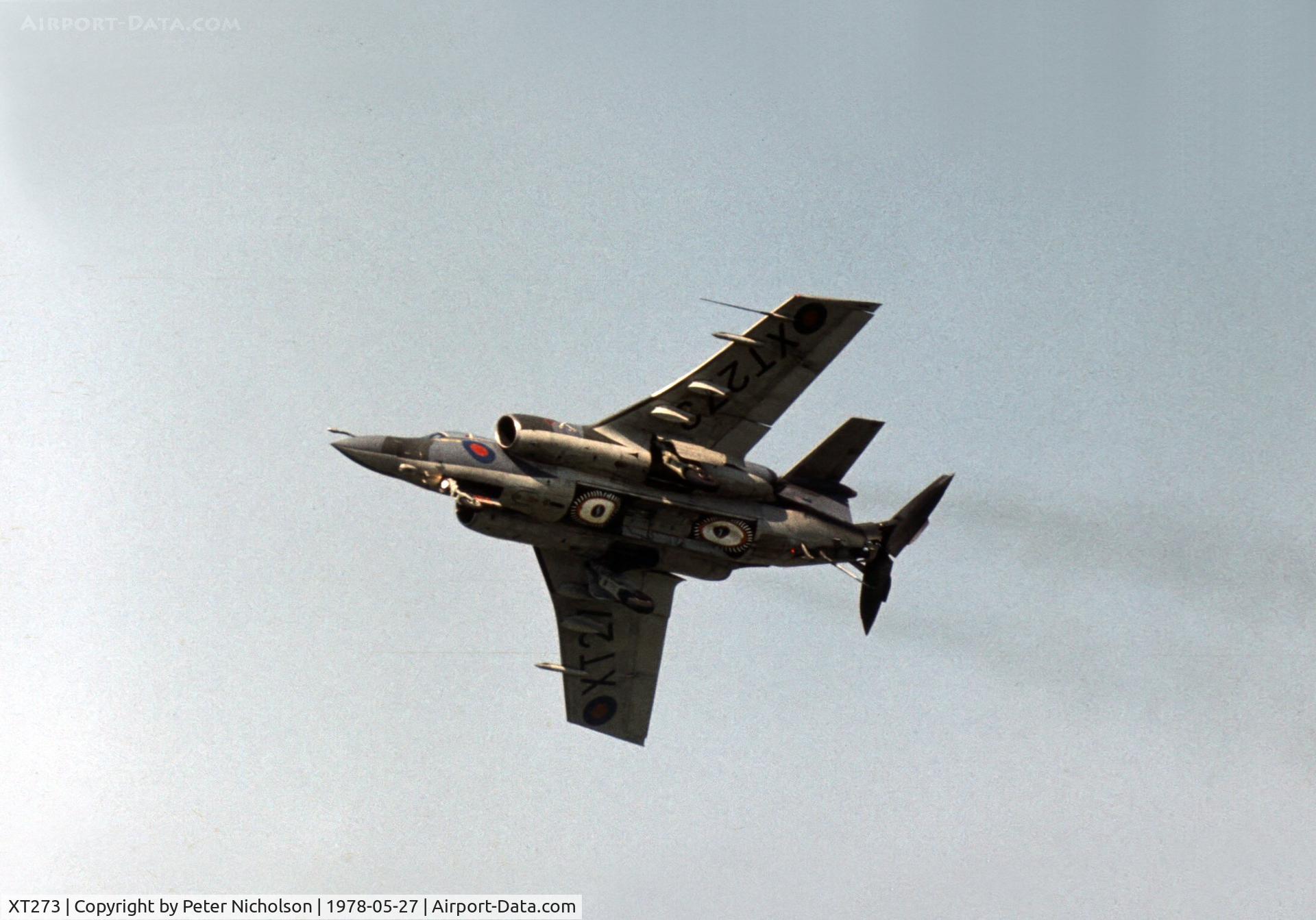 XT273, 1965 Hawker Siddeley Buccaneer S.2A C/N B3-16-64, Buccaneer S.2A of 237 Operational Conversion Unit showing the rotary bomb-bay to good effect at the 1978 Bassingbourn Airshow.