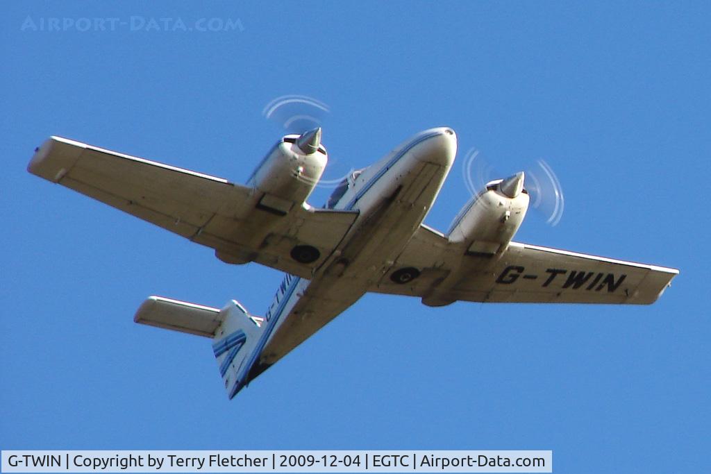 G-TWIN, 1978 Piper PA-44-180 Seminole C/N 44-7995072, Piper PA-44-180 climbs away from Cranfield