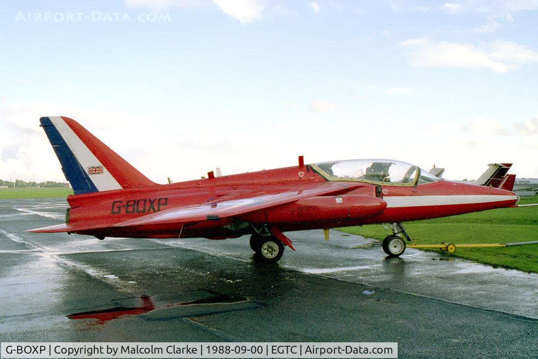 G-BOXP, 1963 Hawker Siddeley Gnat T.1 C/N FL537, Hawker Siddeley Gnat T1 at Cranfield Airfield in 1988. 