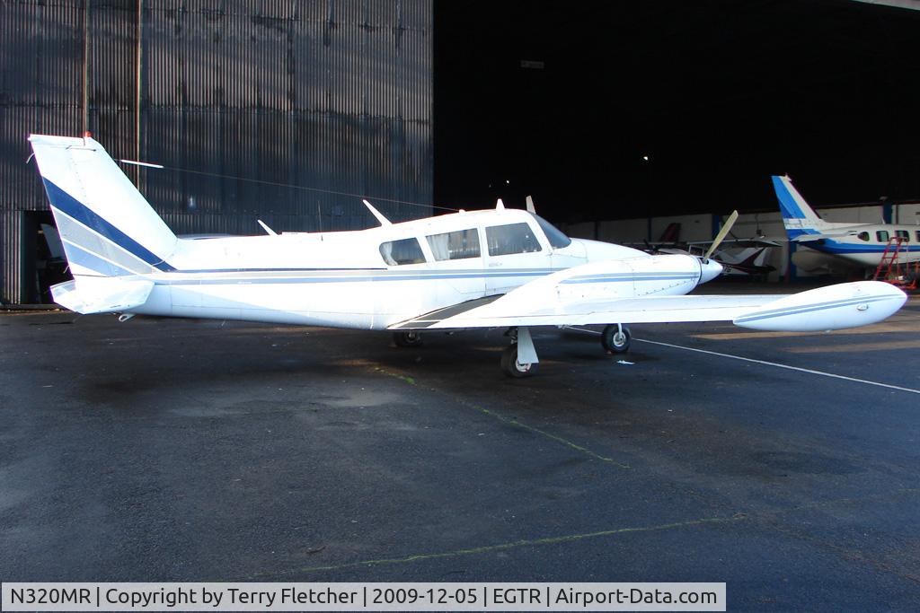 N320MR, 1969 Piper PA-30-160 C Twin Comanche C/N 30-1917, Unmarked Piper PA-30 at Elstree