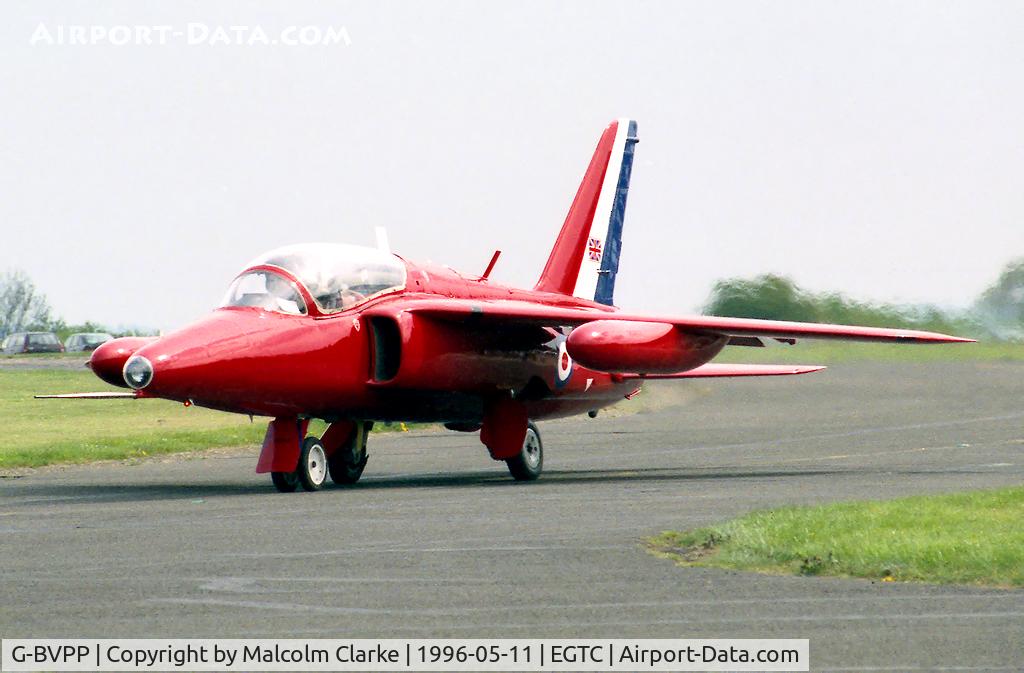G-BVPP, 1963 Hawker Siddeley Gnat T.1 C/N FL536, Hawker Siddeley Gnat T1 at Cranfield Airfield in 1996. Formerly RAF XP535. Exported to the USA as N1CW,  written off August 29 1990.