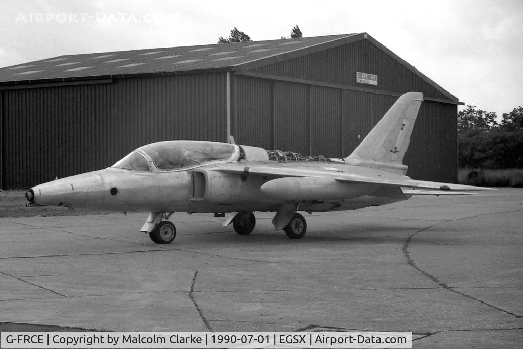 G-FRCE, 1964 Hawker Siddeley Gnat T.1 C/N FL598, Hawker Siddeley Gnat T1 undergoing taxying trials at North Weald in 1990.