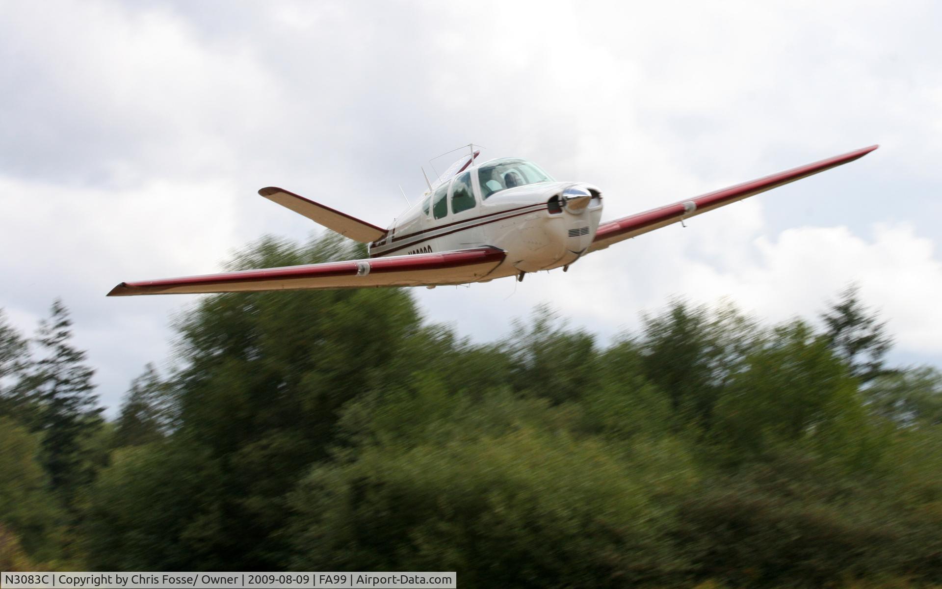 N3083C, 1958 Beech K35 Bonanza C/N D-5754, In flight
