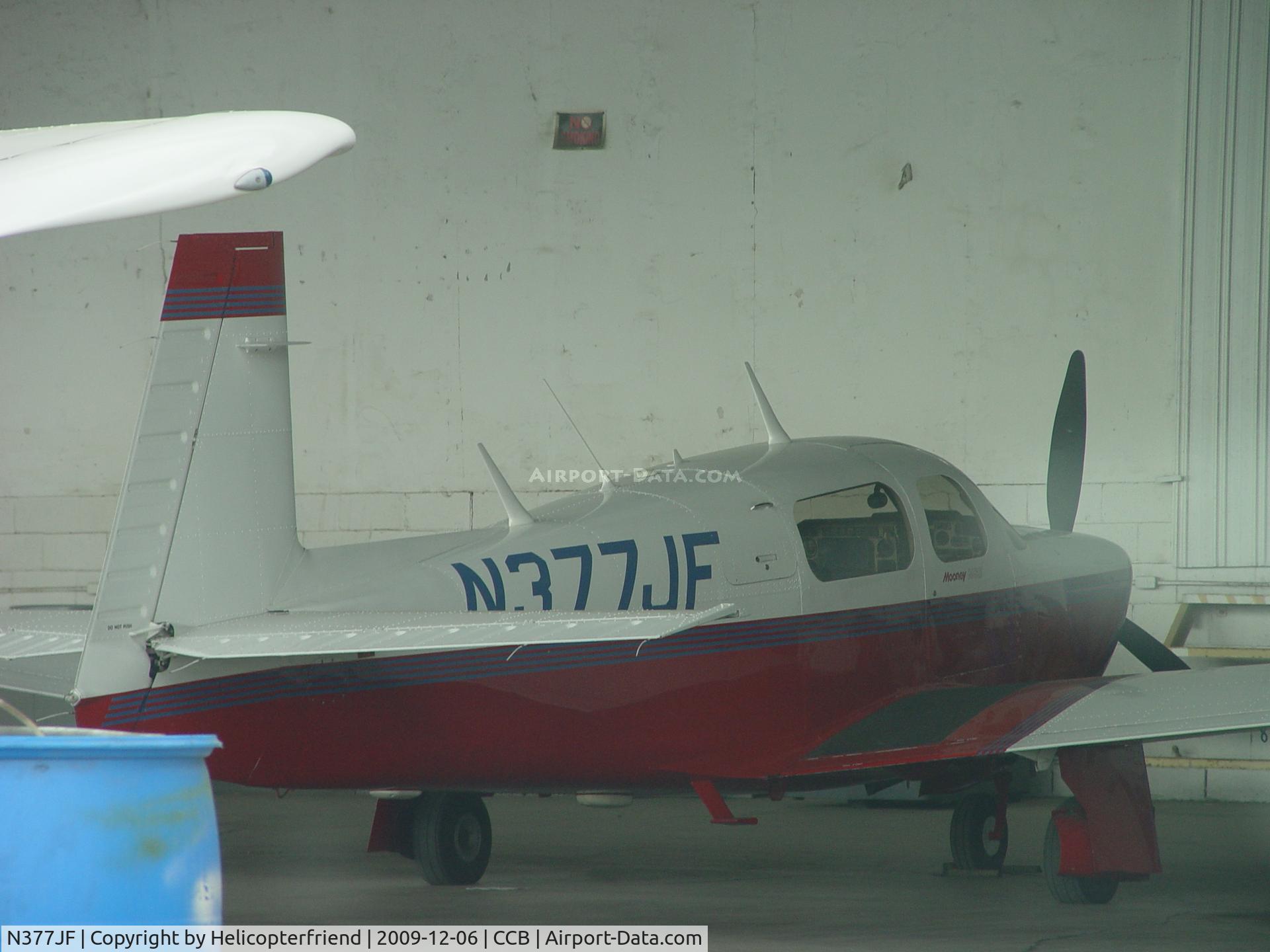 N377JF, 1992 Mooney M20J 201 C/N 24-3267, Tucked away in a bay at Foothill Aircraft