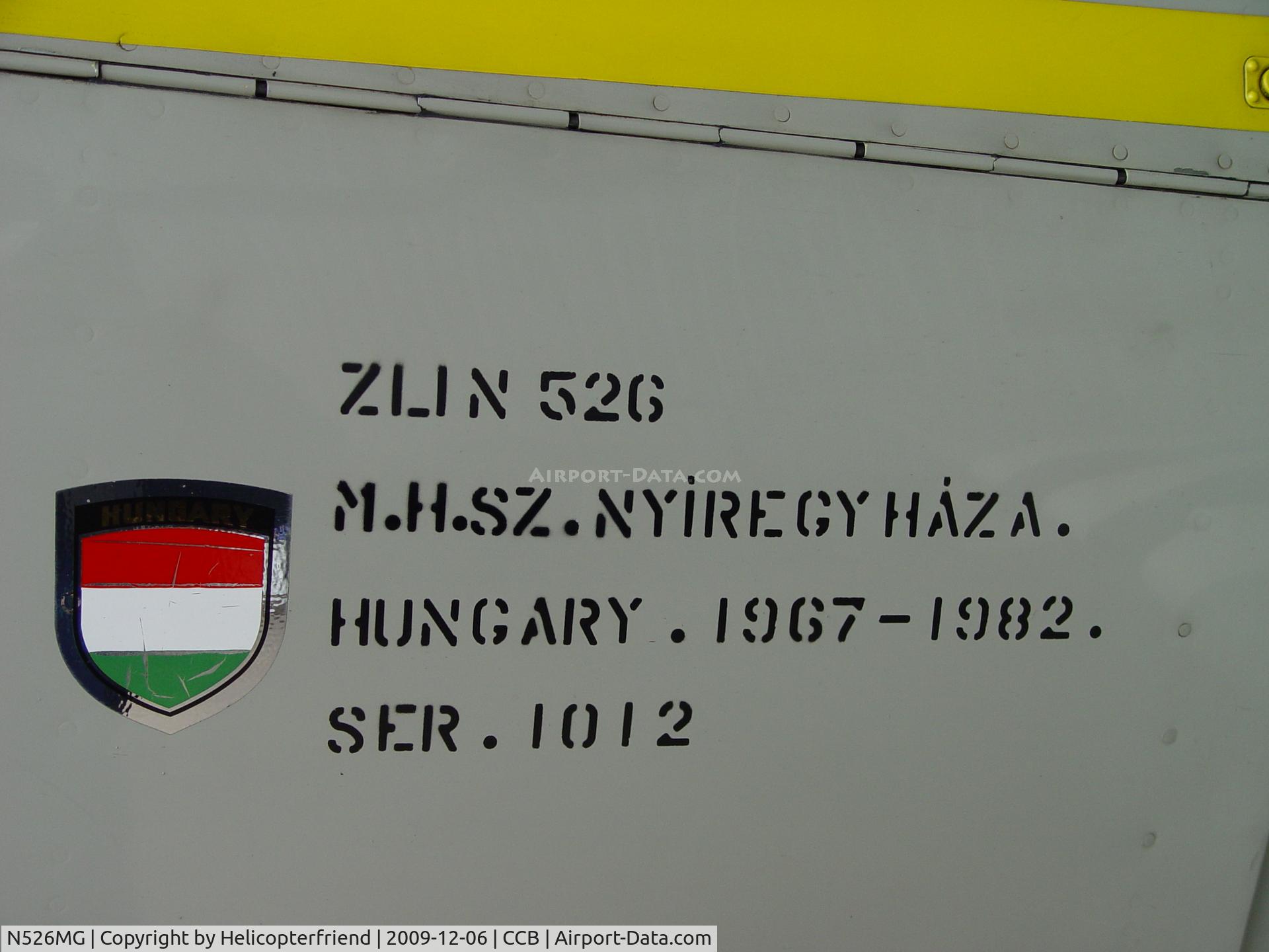 N526MG, 1966 Zlin Z-526 Trener Master C/N 1012, Information regarding this ship