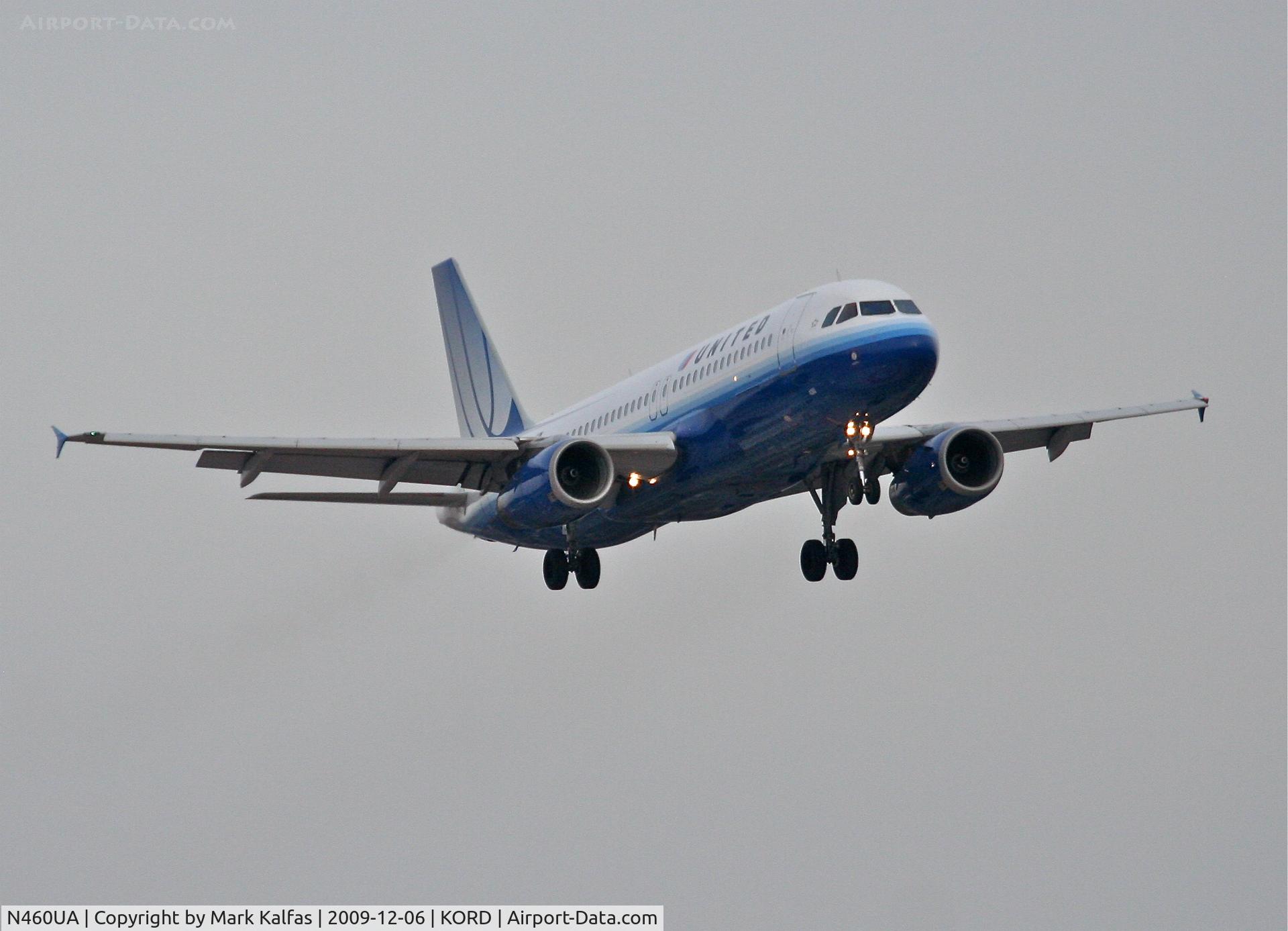 N460UA, 2000 Airbus A320-232 C/N 1248, United Airlines A320-232, UAL537 arriving from KBOS on 22R KORD-dedicated to my good friend, Capt. Jon U. ex-patriot UAL.