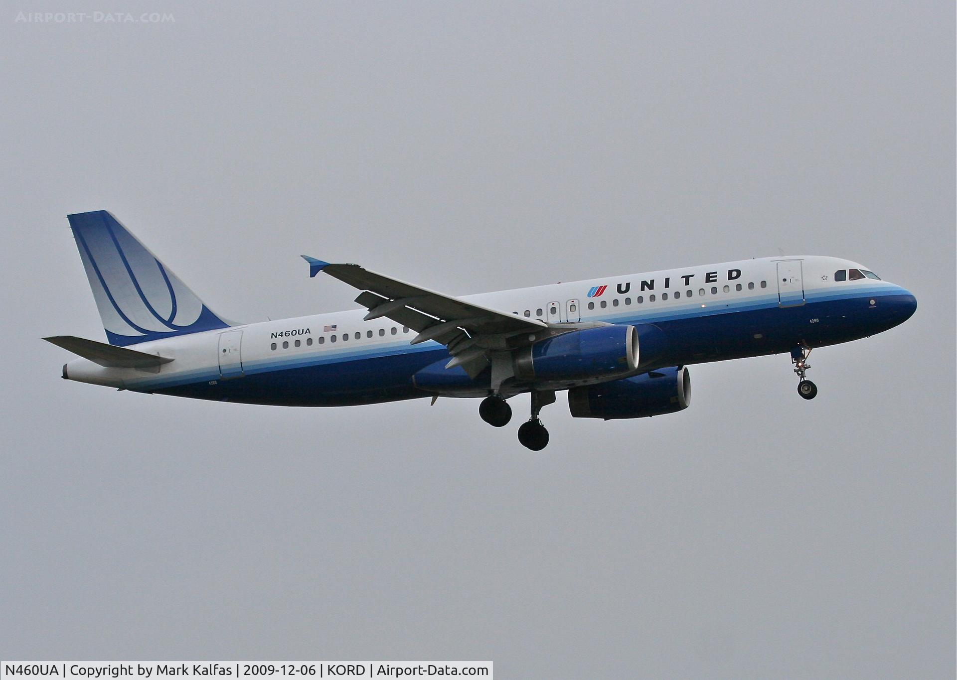 N460UA, 2000 Airbus A320-232 C/N 1248, United Airlines A320-232, UAL537 arriving from KBOS on 22R KORD-dedicated to my good friend, Capt. Jon U. ex-patriot UAL.