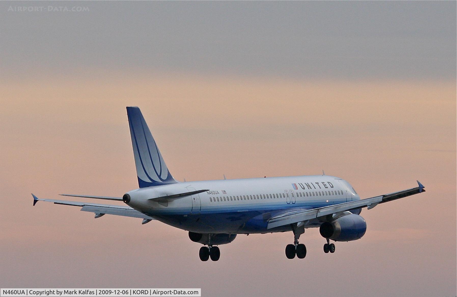 N460UA, 2000 Airbus A320-232 C/N 1248, United Airlines A320-232, UAL537 arriving from KBOS on 22R KORD-dedicated to my good friend, Capt. Jon U. ex-patriot UAL.