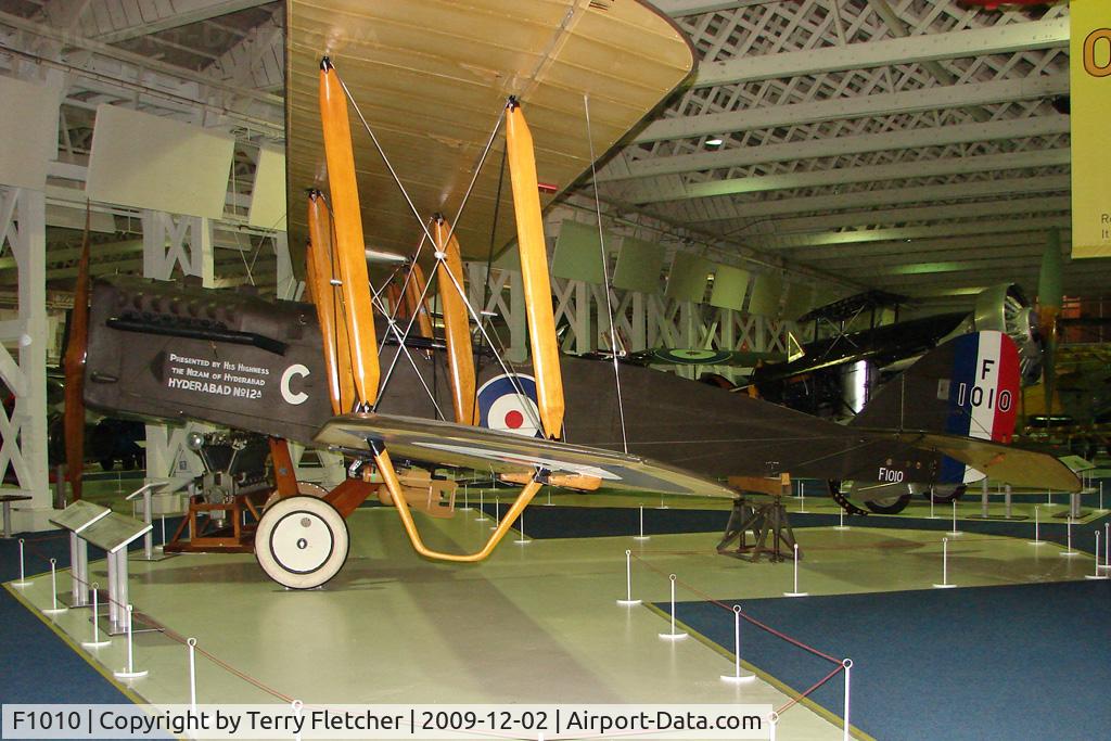 F1010, De Havilland DH-9A C/N WA8459AMA, De Haviland DH9A exhibited in the RAF Museum Hendon , UK