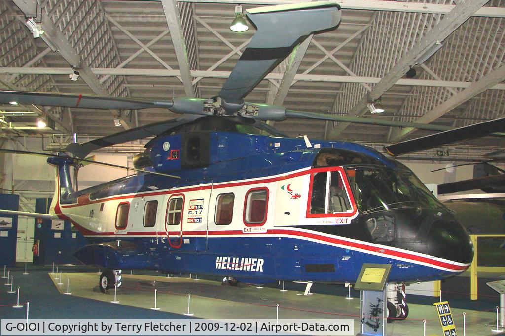 G-OIOI, 1990 AgustaWestland EH-101 C/N 50008/PP8, 1990 Eh Industries Ltd EH101 exhibited in the RAF Museum Hendon , UK