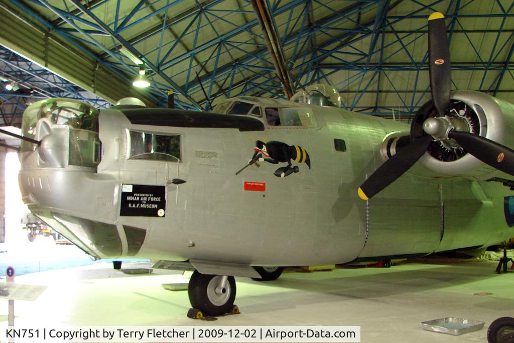 KN751, Consolidated B-24 Liberator C/N 6707L, Former Indian Air Force Consolidated B-24 Liberatorexhibited in the RAF Museum Hendon , UK