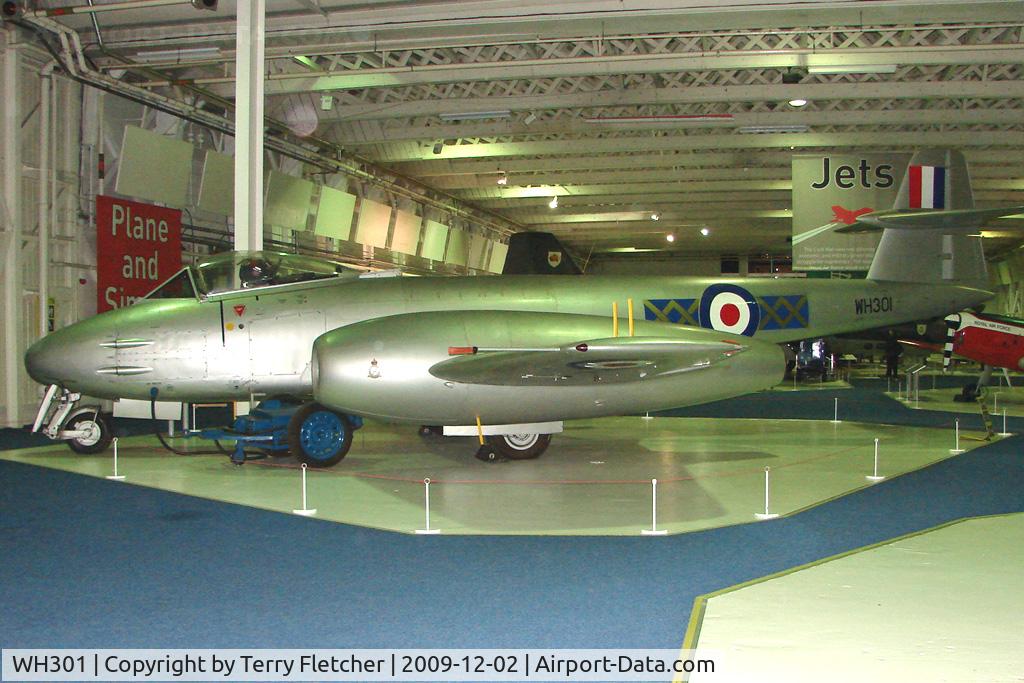 WH301, Gloster Meteor F.8 C/N Not found WH301, Gloster Meteor F.8 exhibited in the RAF Museum Hendon , UK