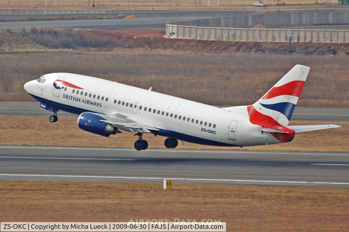 ZS-OKC, 1986 Boeing 737-376 C/N 23484, At Jo'burg
