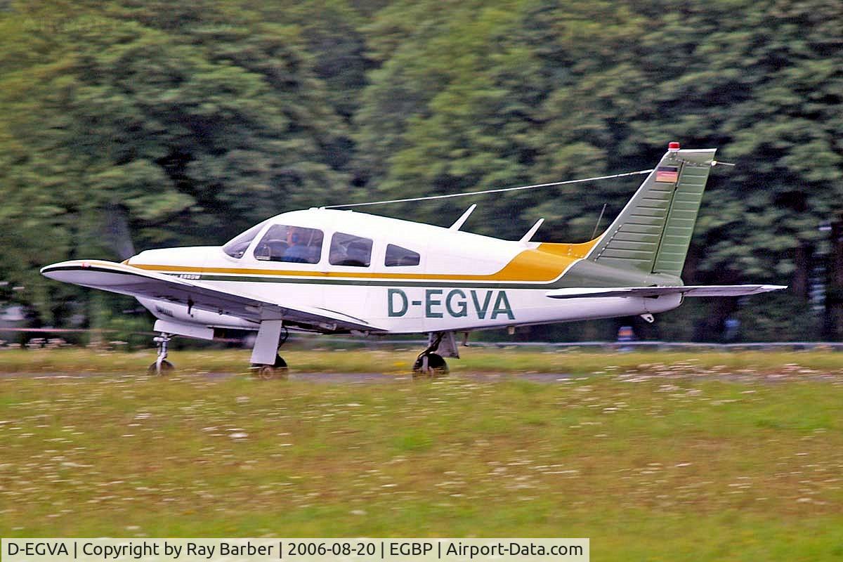 D-EGVA, 1976 Piper PA-28R-200 Cherokee Arrow II C/N 28R-7635229, Piper PA-28R-200 Cherokee Arrow II [28R-7635229] Kemble~G 20/08/2006. Seen departing from PFA Flying for Fun Kemble 2006.