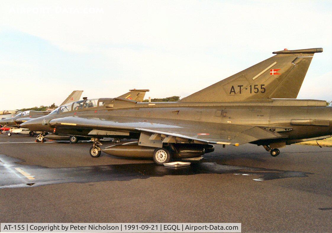 AT-155, 1972 Saab TF-35 Draken C/N 35-1155, Sk-35XD Draken of Esk 725 Royal Danish Air Force in the static park of the 1991 Leuchars Airshow.
