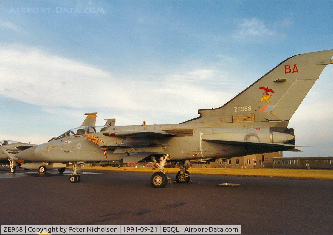 ZE968, 1990 Panavia Tornado F.3 C/N 3378/AS120/802, Tornado F.3 of 29 Squadron in the static park of the 1991 Leuchars Airshow.