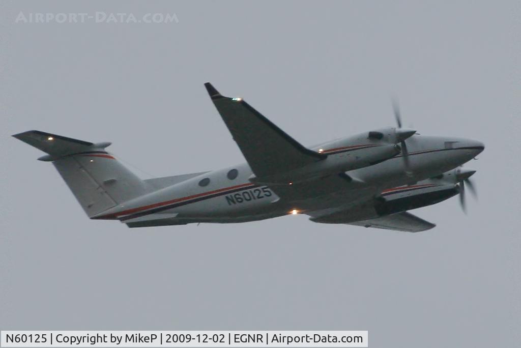 N60125, Hawker Beechcraft 350 King Air (B300) C/N FL-645, Climbing away from a dismal day at Hawarden.