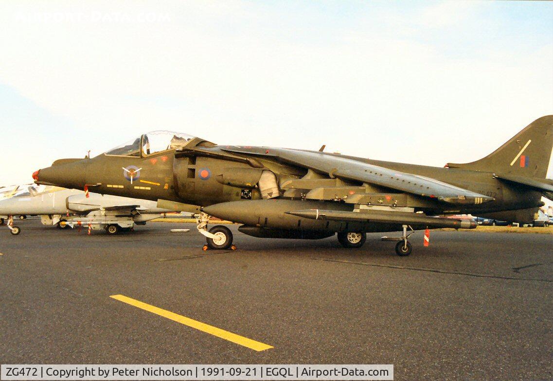 ZG472, British Aerospace Harrier GR.7A C/N P62, Harrier GR.7 of the Strike Attack Operational Evaluation Unit on display at the 1991 Leuchars Airshow.