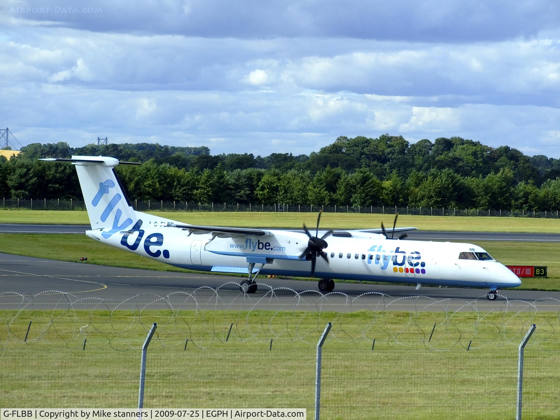 G-FLBB, 2009 De Havilland Canada DHC-8-402Q Dash 8 C/N 4255, one of Flybe's new Dash8Q-402 arrives at EDI