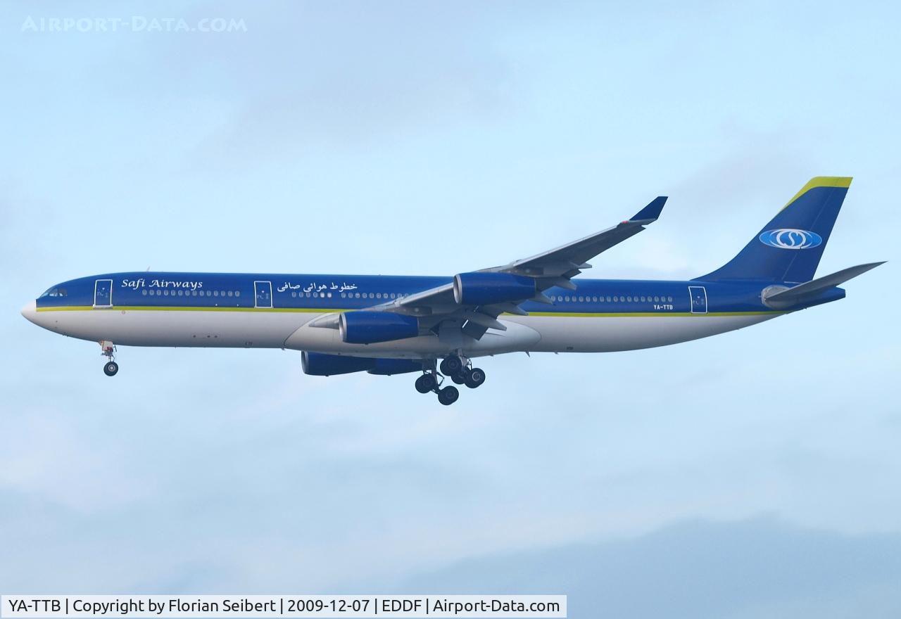 YA-TTB, 1993 Airbus A340-311 C/N 015, Short final rwy 25L