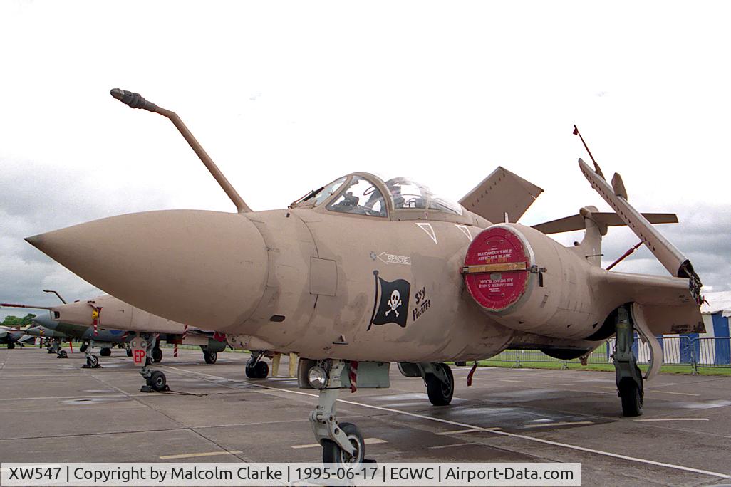 XW547, 1972 Hawker Siddeley Buccaneer S.2B C/N B3-08-71, Hawker Siddeley Buccaneer S2B. In desert camoflage after her return from the first Gulf War at RAF Cosford Aerospace Museum.