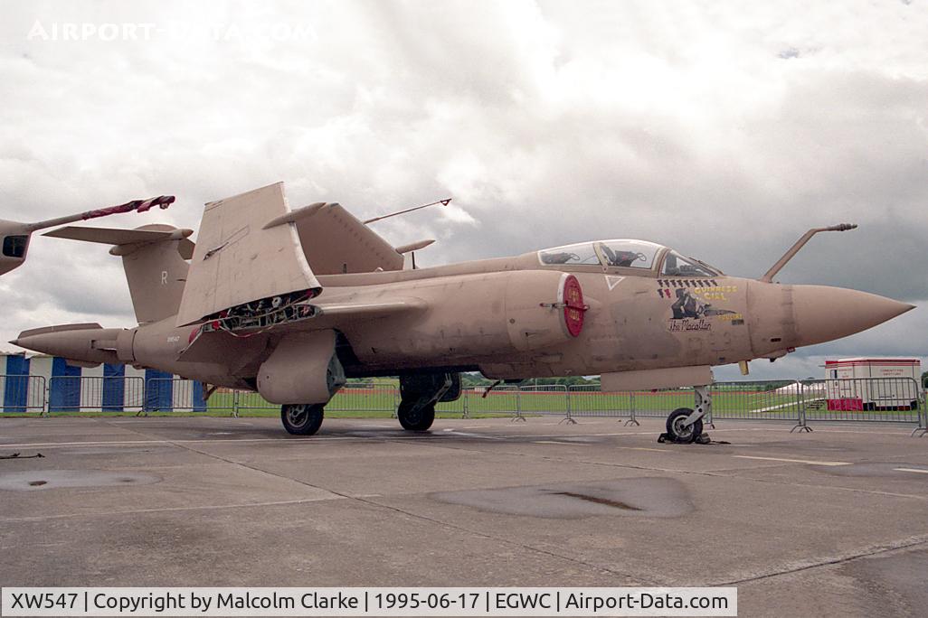 XW547, 1972 Hawker Siddeley Buccaneer S.2B C/N B3-08-71, Hawker Siddeley Buccaneer S2B. In desert camoflage after her return from the first Gulf War at RAF Cosford Aerospace Museum.