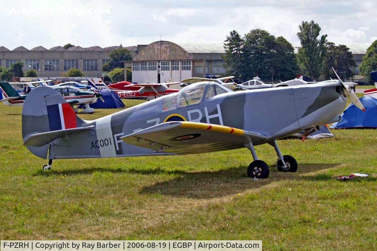 F-PZRH, Croise AC-1 C/N 01, Croise AC-1 [01] Kemble~G 19/08/2006. Seen at PFA Flying for Fun Kemble 2006 . Half scale model spitfire also marked AC001.