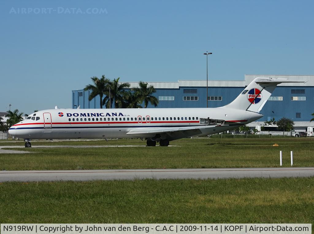 N919RW, 1968 Douglas DC-9-31 C/N 47162, PAWA Dominicana DC 9-31 ( 47162/255 ) N919RW @ KOPF / OPF