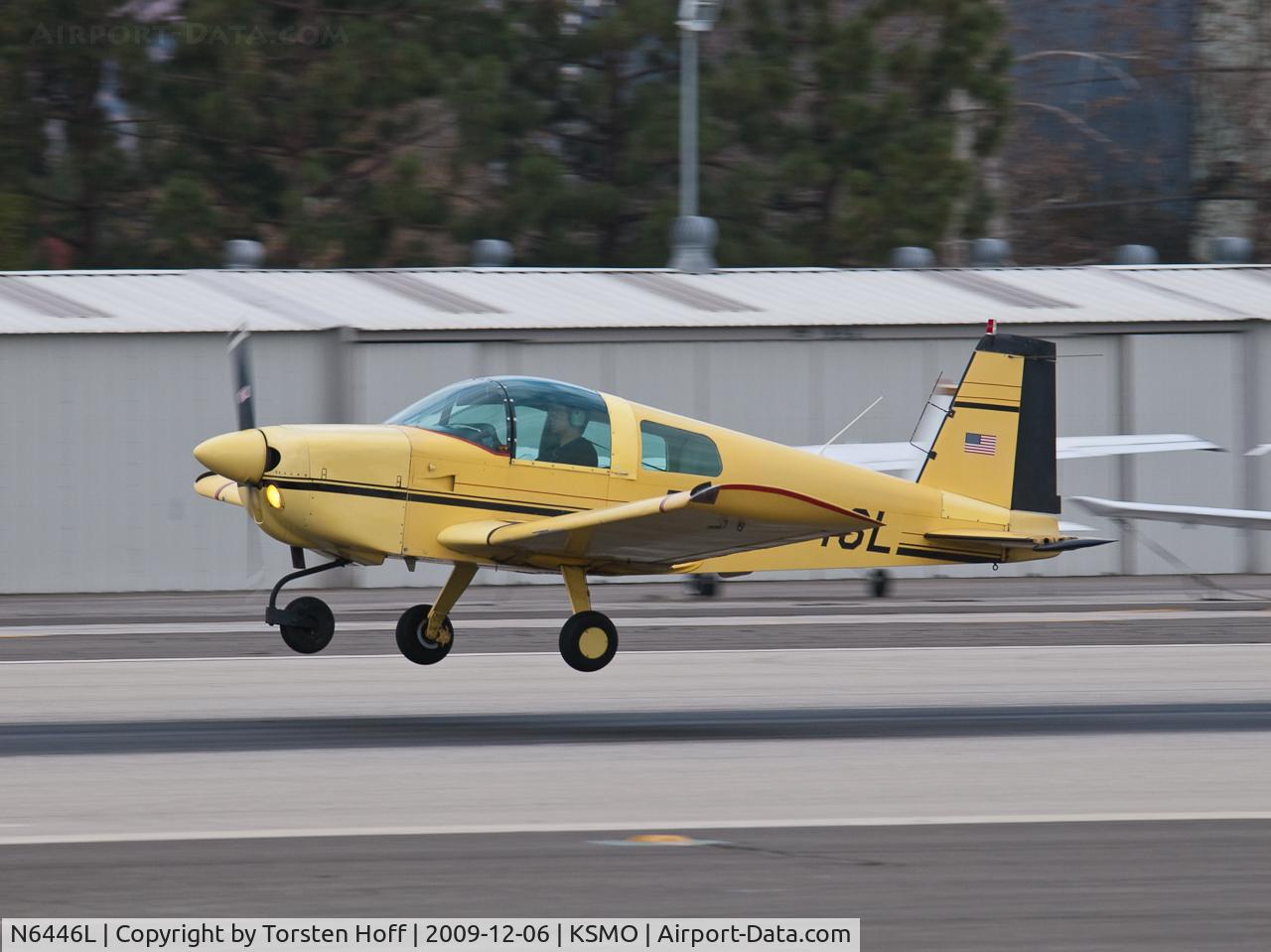N6446L, 1972 American Aviation AA-1A Trainer C/N AA1A-0446, N6446L arriving on RWY 21