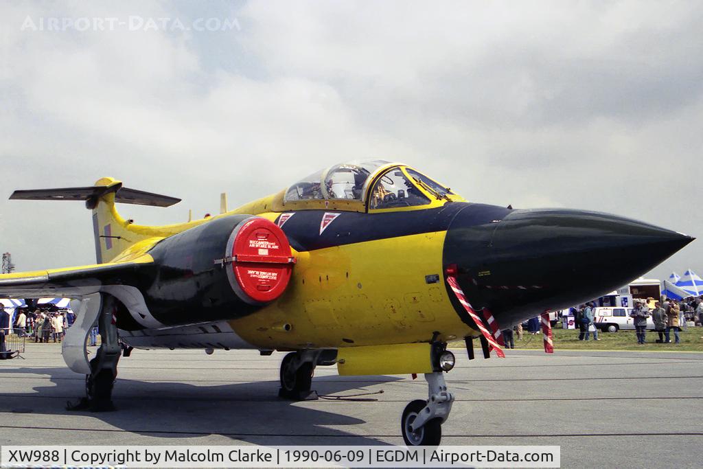 XW988, 1974 Hawker Siddeley Buccaneer S.2B C/N B3-03-72, Hawker Siddeley Buccaneer S2B at the Battle of Britain Airshow, A&AEE, Boscombe Down in 1990.