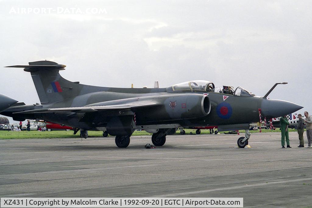 XZ431, 1977 Hawker Siddeley Buccaneer S.2B C/N B3-01-76, Hawker Siddeley Buccaneer S2B. From RAF No 12 Sqn Lossiemouth. Seen at the Dreamflight Airshow, Cranfield in 1992.