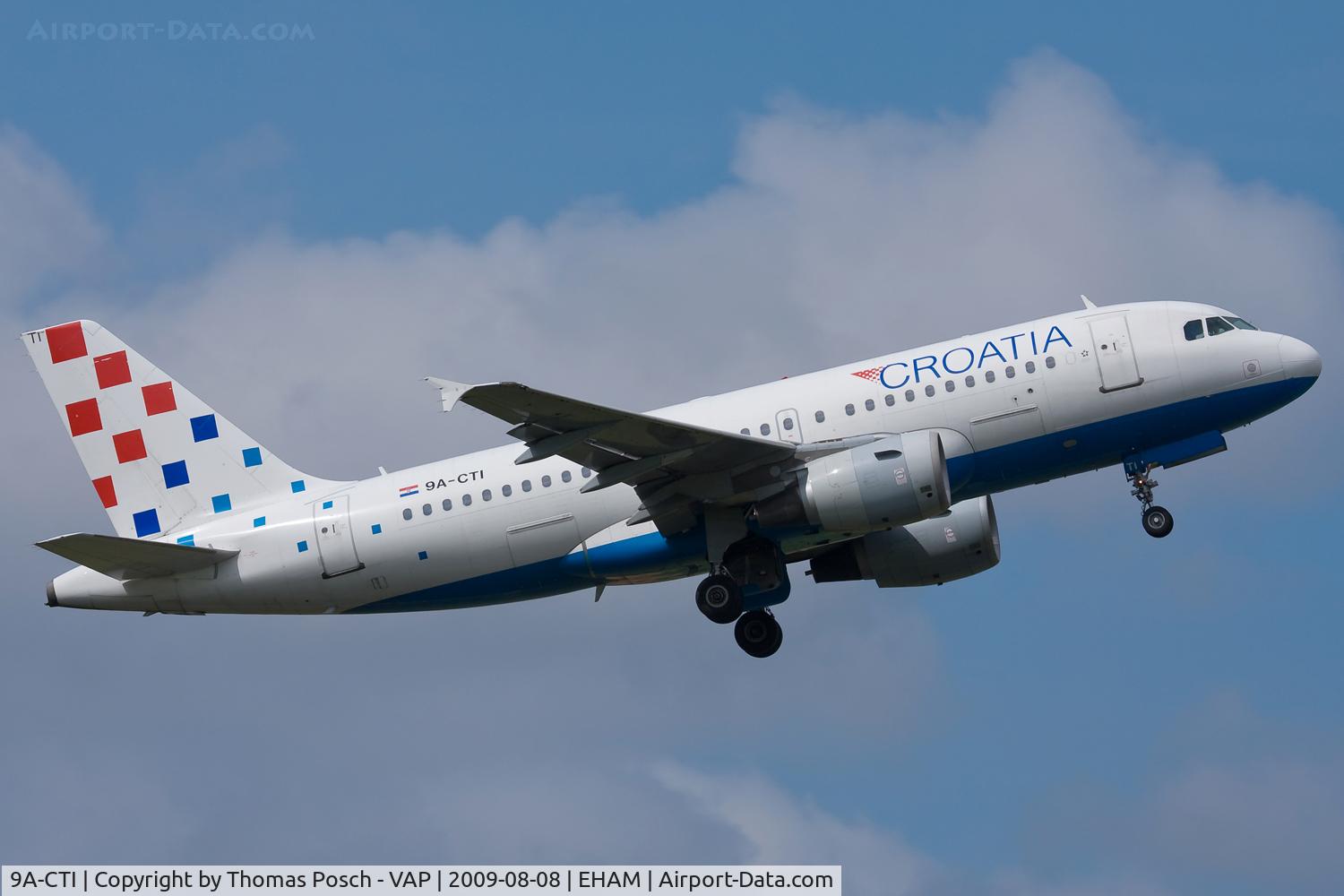 9A-CTI, 1999 Airbus A319-112 C/N 1029, Croatia Airlines
