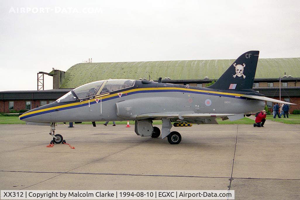XX312, 1980 Hawker Siddeley Hawk T.1 C/N 148/312137, British Aerospace Hawk T1. From RAF 100 Sqn at RAF Coningsby's Photocall 94.