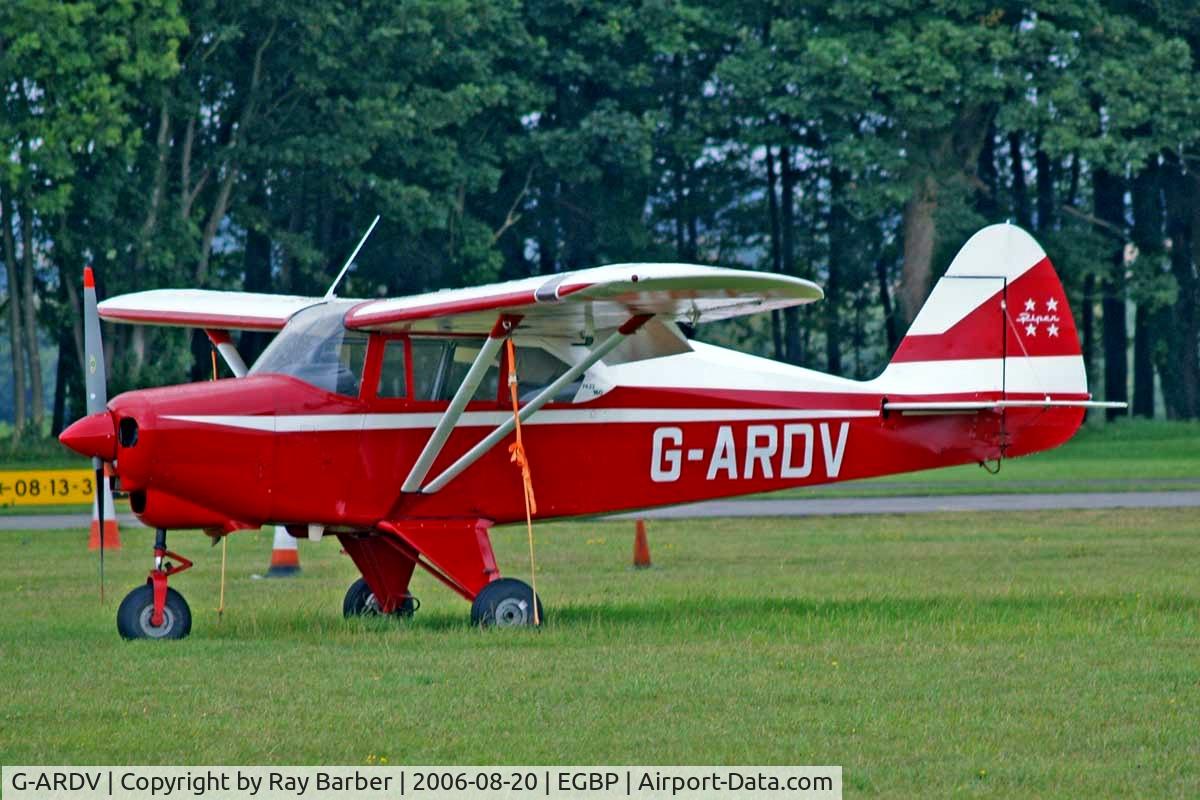 G-ARDV, 1960 Piper PA-22-160 Tri Pacer C/N 22-7487, Piper PA-22-160 Tri Pacer [22-7487] Kemble~G 20/08/2006. Seen at PFA Flying for Fun Kemble 2006