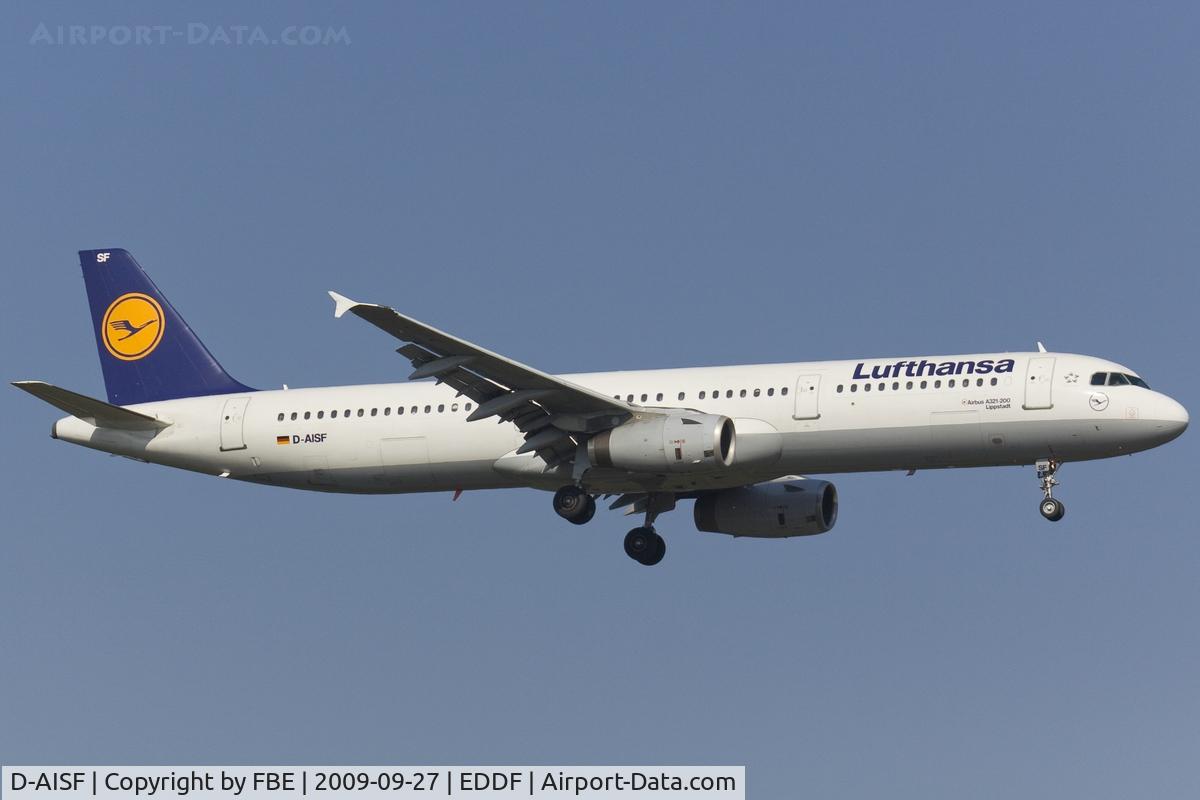 D-AISF, 2000 Airbus A321-231 C/N 1260, short final RW07R