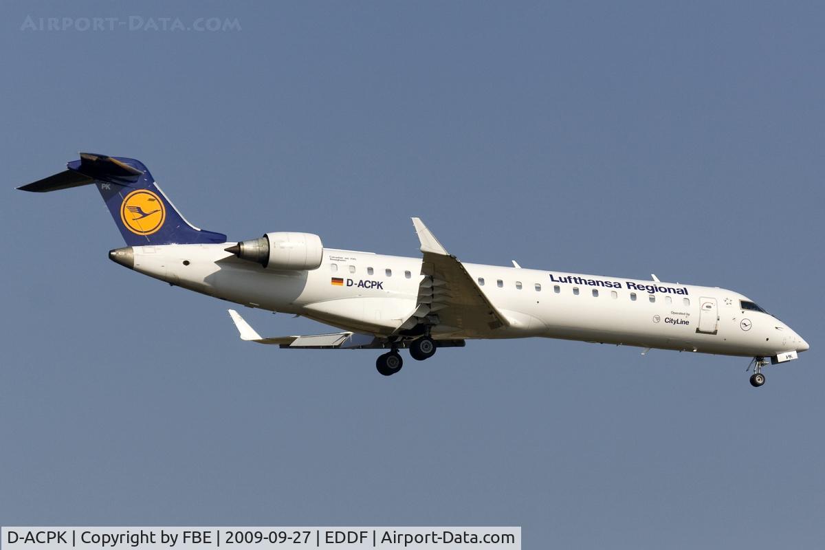 D-ACPK, 2002 Canadair CRJ-701ER (CL-600-2C10) Regional Jet C/N 10063, short final RW07R