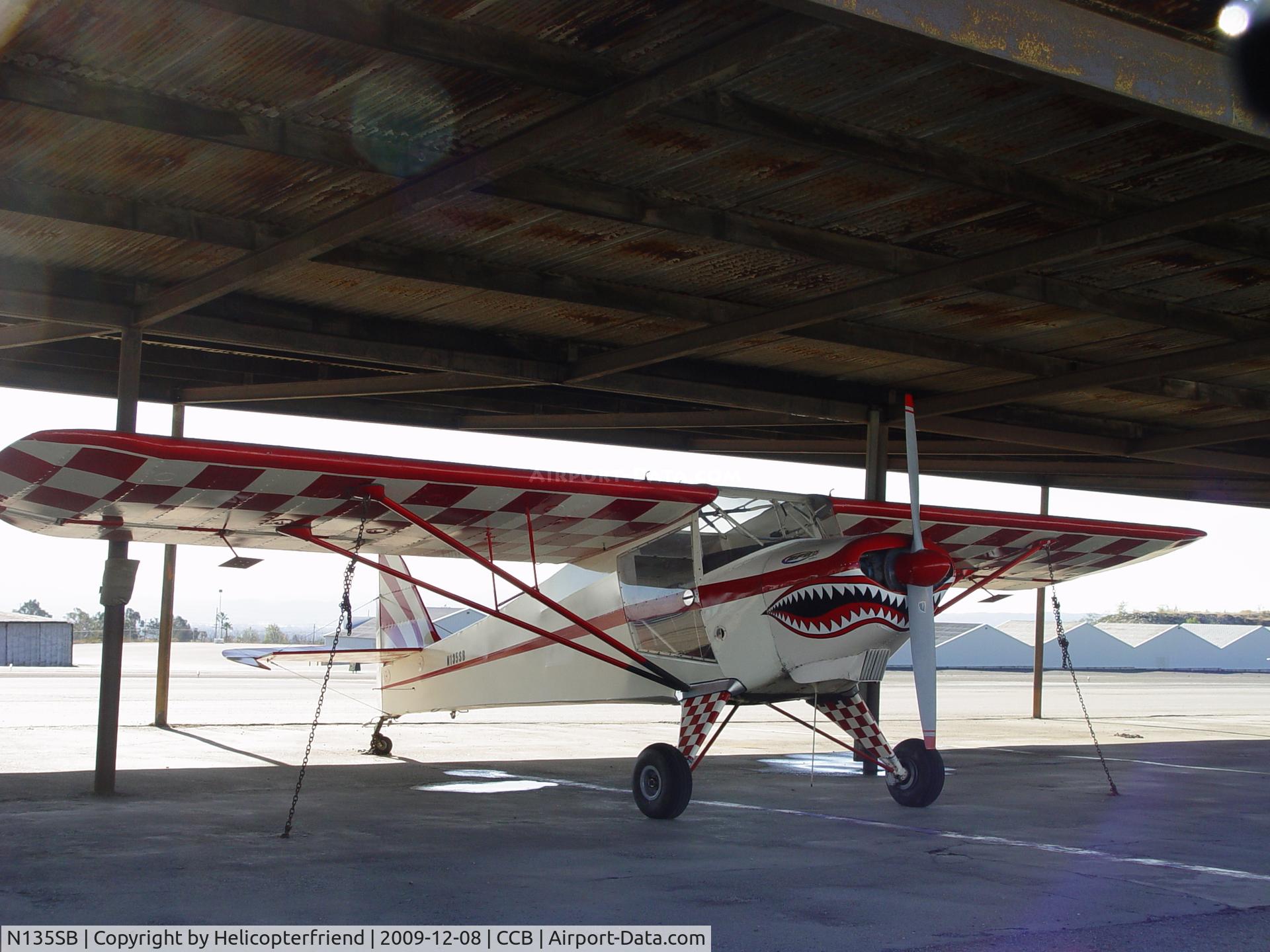 N135SB, Atkinson James SCUDBUSTER C/N 1, Parked in the shade and tied down