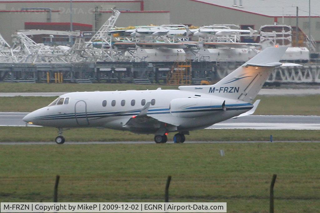 M-FRZN, 2006 Raytheon Hawker 850XP C/N 258816, Late afternoon arrival back at home base.