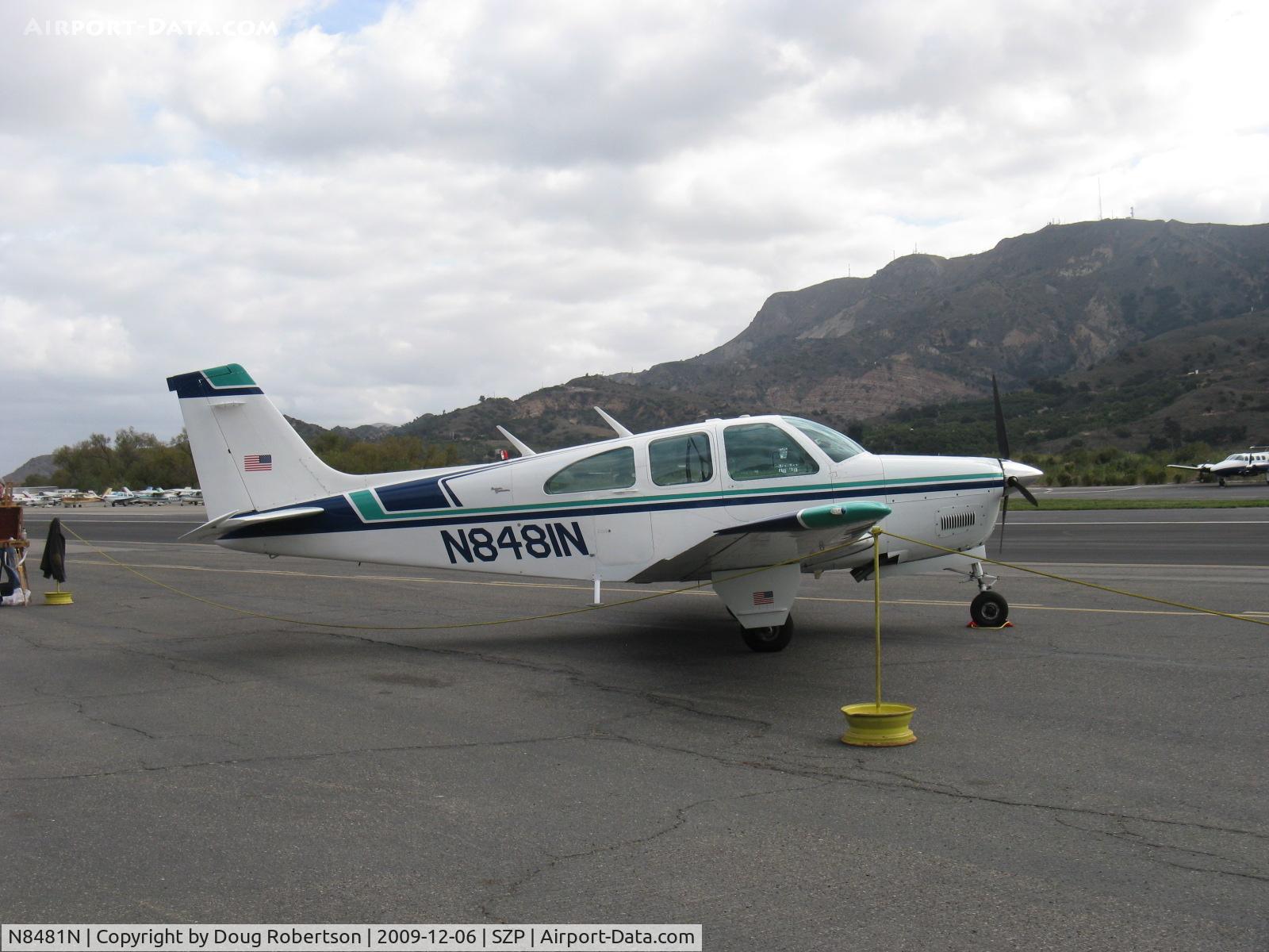 N8481N, 1968 Beech E33 Bonanza C/N CD-1175, 1968 Beech E33 BONANZA, Continental IO-470 225 Hp