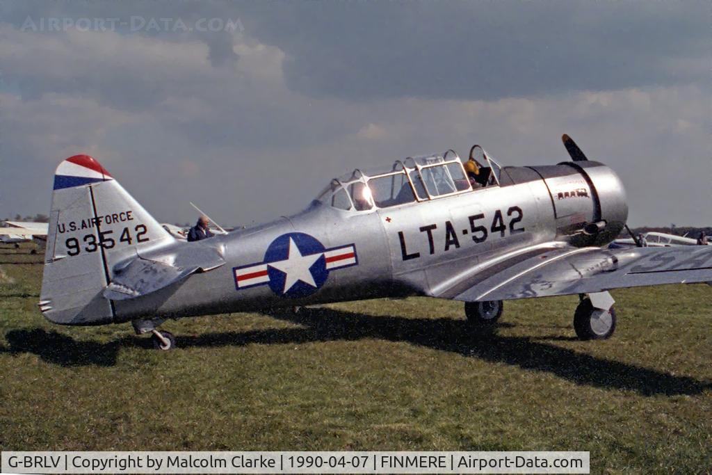 G-BRLV, 1954 Canadian Car & Foundry T-6 Harvard Mk.4 C/N CCF4-194, CCF Harvard 4 at Finmere Airfield, UK in 1990