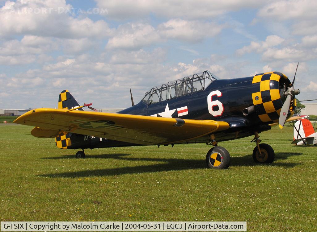 G-TSIX, 1948 North American AT-6C Harvard IIA C/N 88-9725, North American Harvard IIA at Sherburn-in-Elmet for Veterans and Vintage Day in 2004.