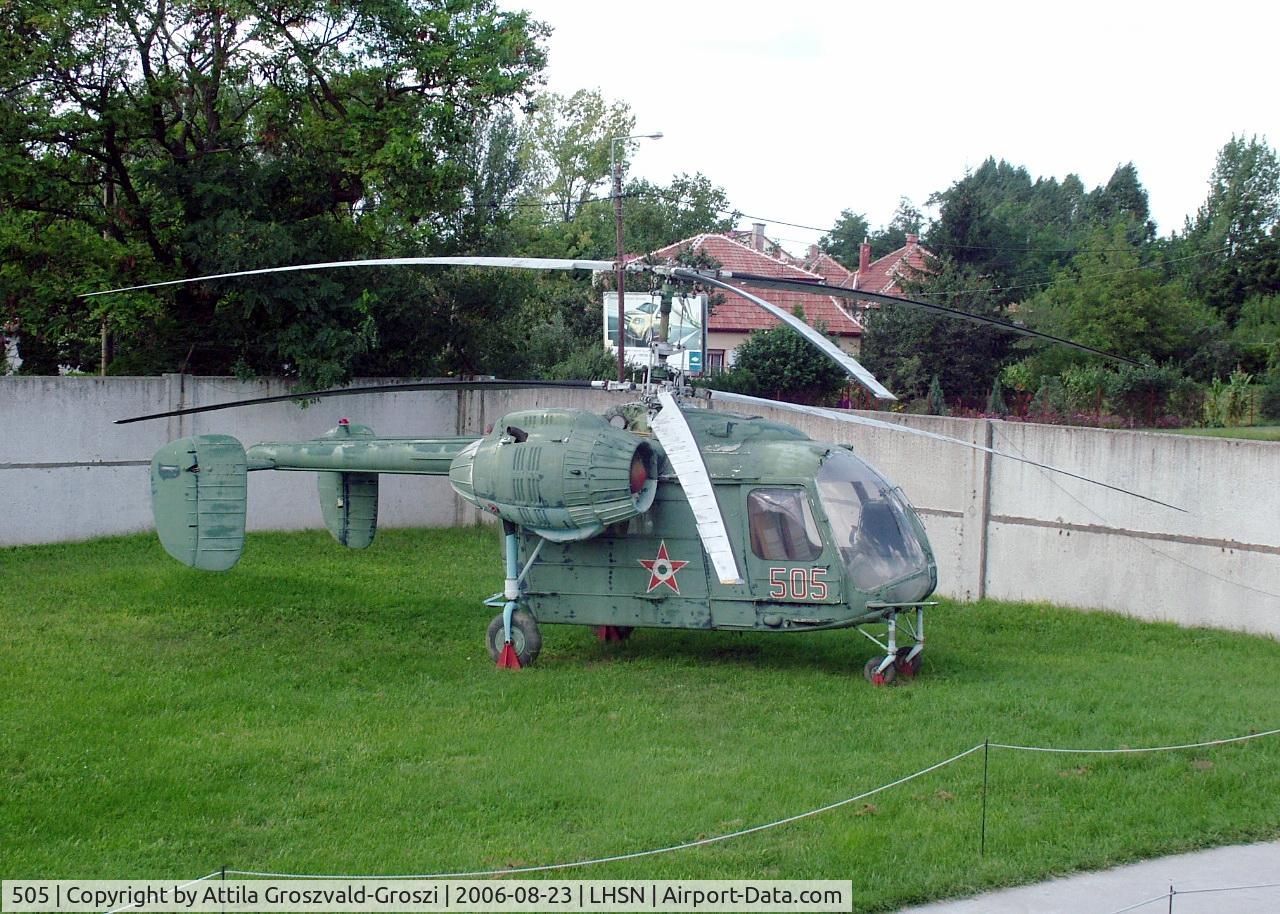505, 1970 Kamov Ka-26 Hoodlum C/N 7001505, Szolnok-Szandaszölös airplane museum.