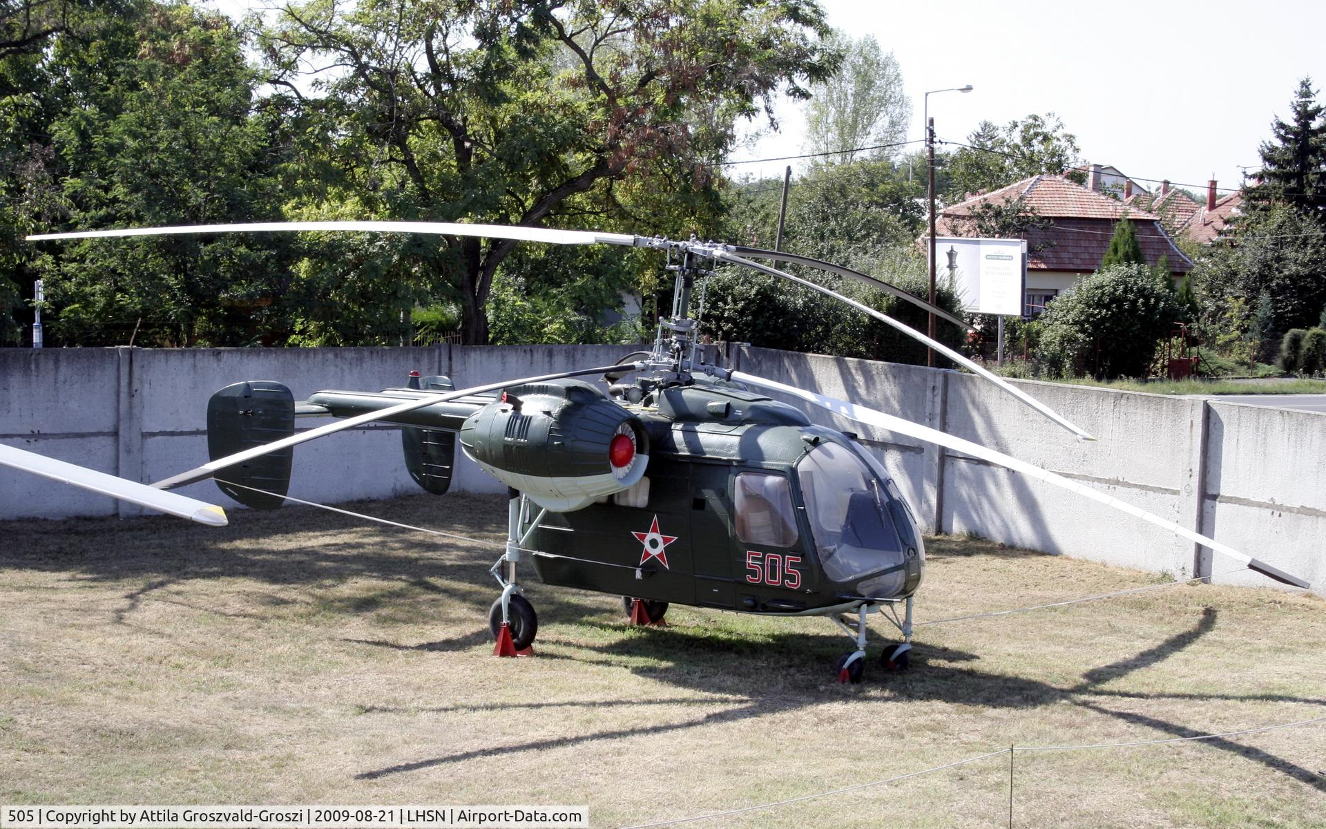 505, 1970 Kamov Ka-26 Hoodlum C/N 7001505, Szolnok-Szandaszölös airplane museum.