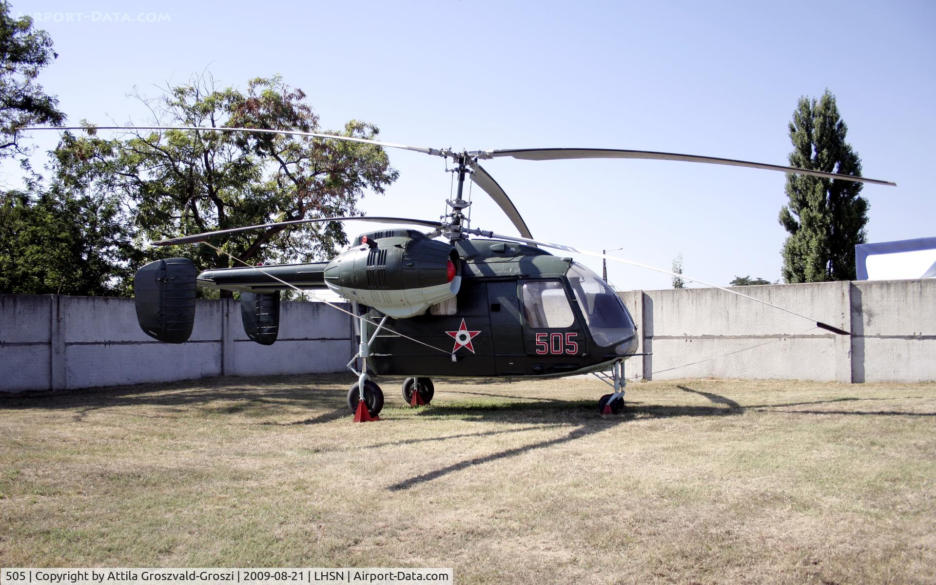 505, 1970 Kamov Ka-26 Hoodlum C/N 7001505, Szolnok-Szandaszölös airplane museum.