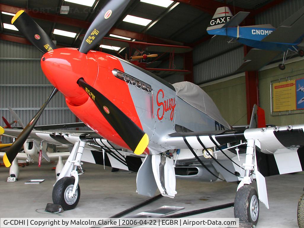G-CDHI, 1944 North American P-51D Mustang C/N 122-39232, North American P-51D Mustang. 'Susy' at Breighton Airfield in 2006.