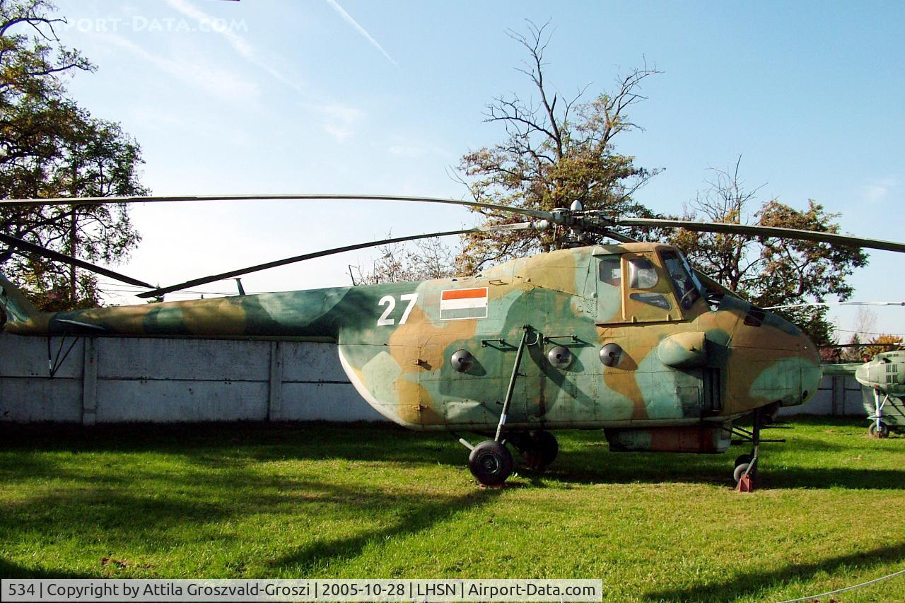 534, 1963 Mil Mi-4A Hound C/N 04146, East German an airforce's gift for the museum, original 27 No. Mil Mi-4, which one 1957-10-plunged on 28 and was destroyed.