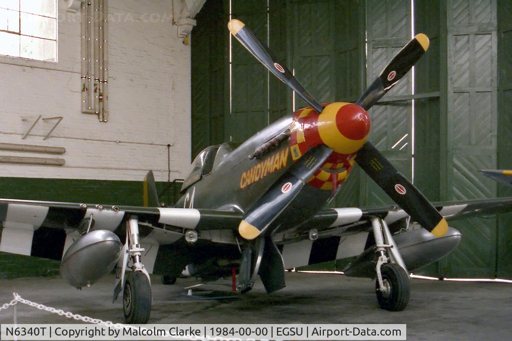 N6340T, 1944 North American P-51D Mustang C/N 122-39608, North American P-51D Mustang at The Imperial War Museum, Duxford in 1984.