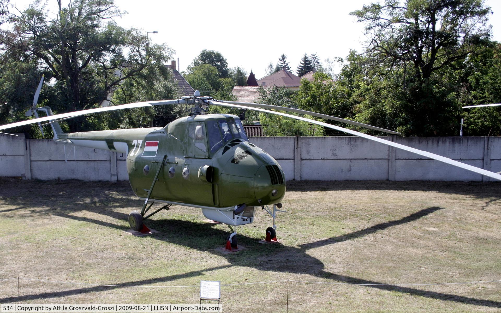 534, 1963 Mil Mi-4A Hound C/N 04146, Restored with a painting sample in use in an original, former Hungarian Airforce.